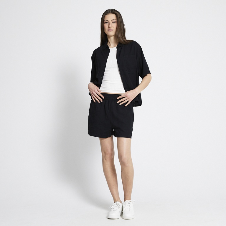 Linen blend shorts "Daisy" Black